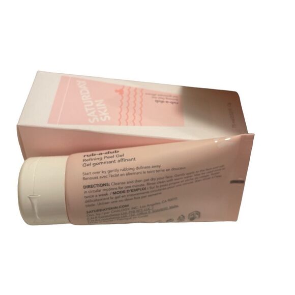 Saturday Skin RubADub Refining Peel Gel 2.53 oz  Exfoliating Cleanser NIB sealed - Picture 5 of 7